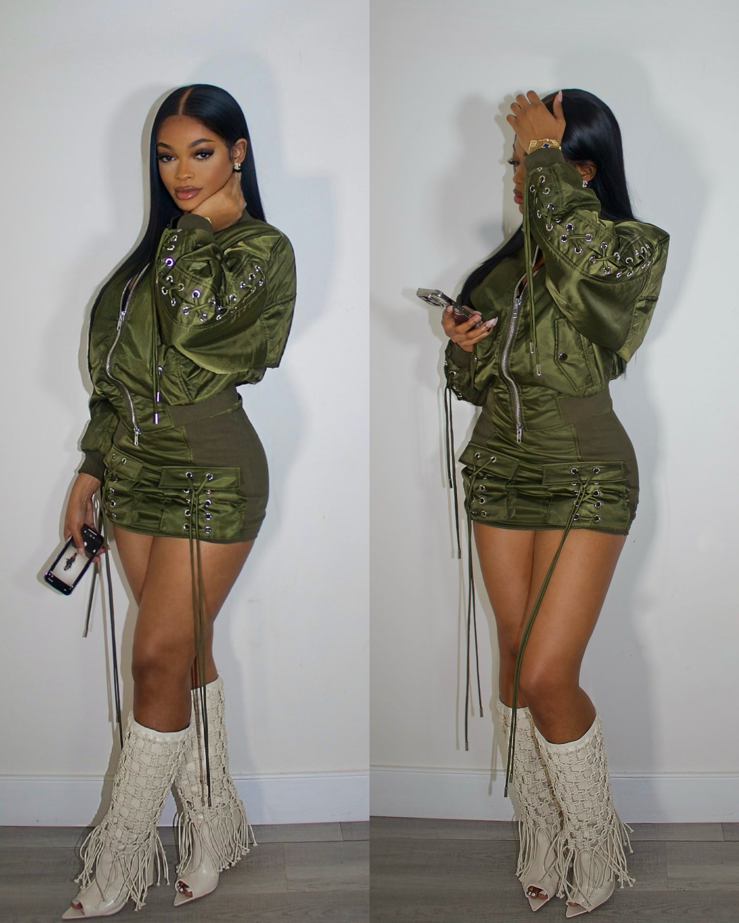Lace Me Up Bomber Jacket