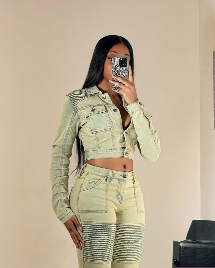 In The City Cropped Denim Jacket