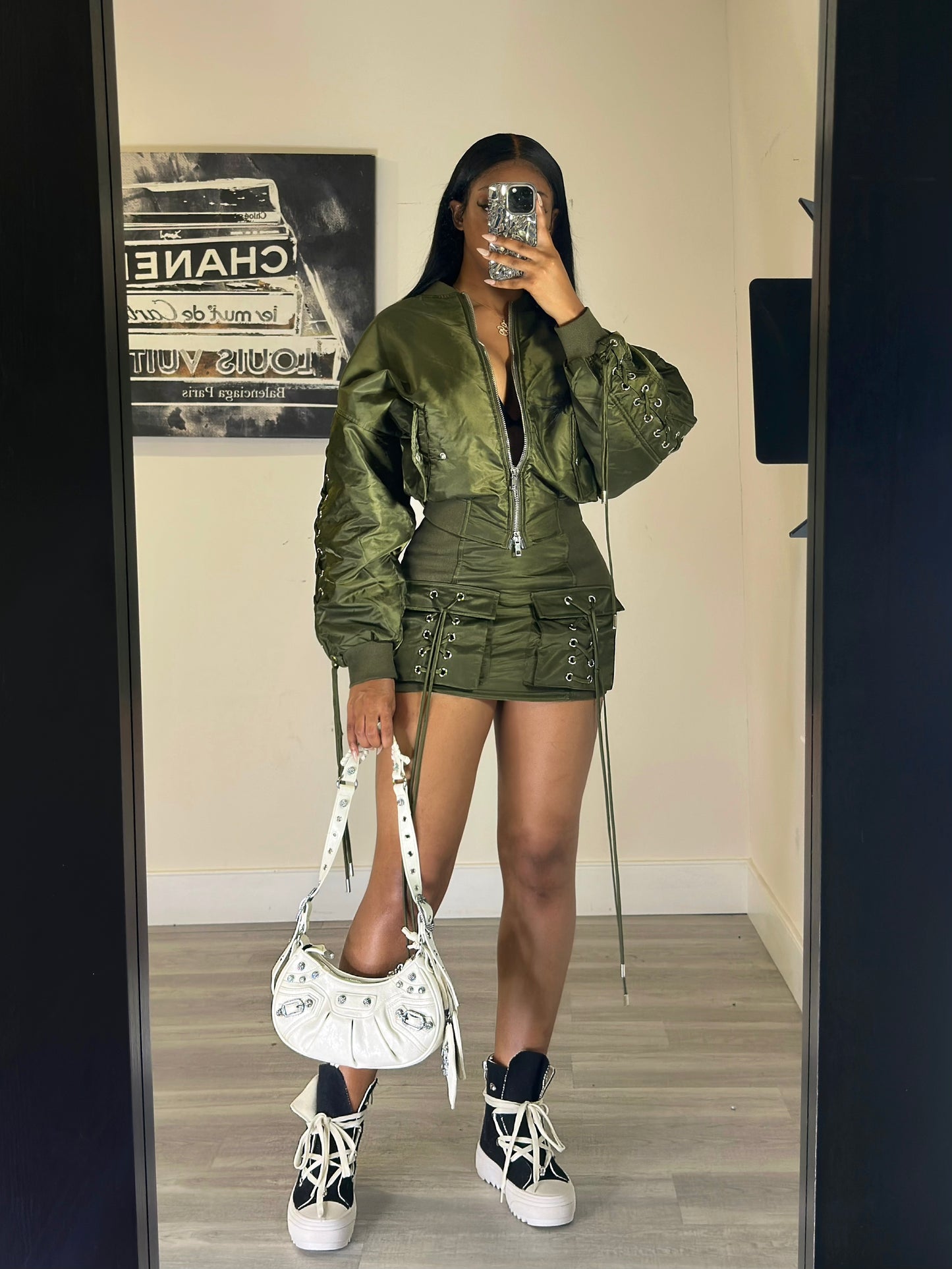 Lace Me Up Bomber Jacket