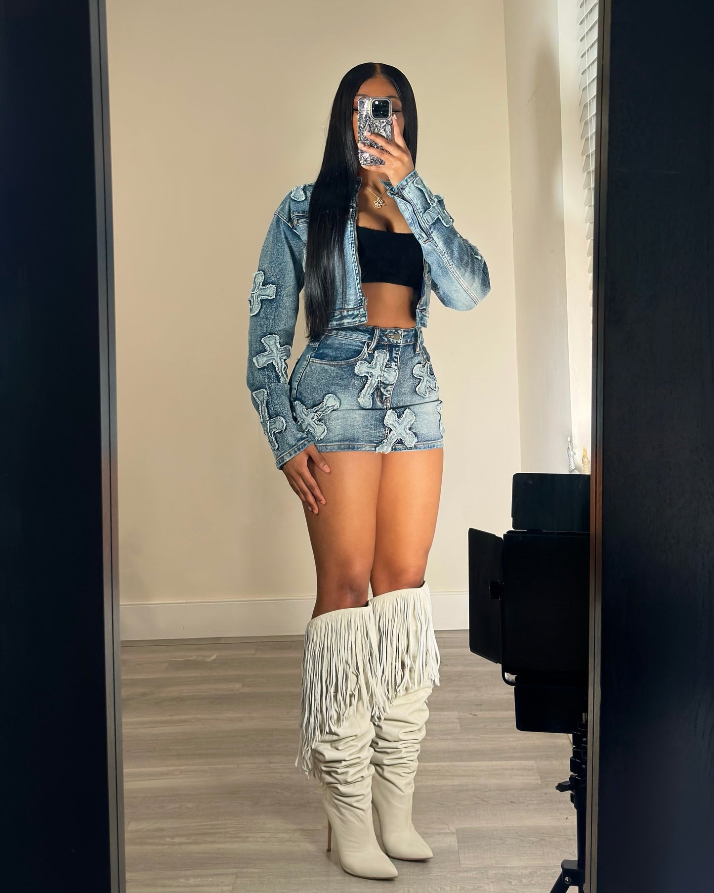 Don’t Cross Me Denim Jacket
