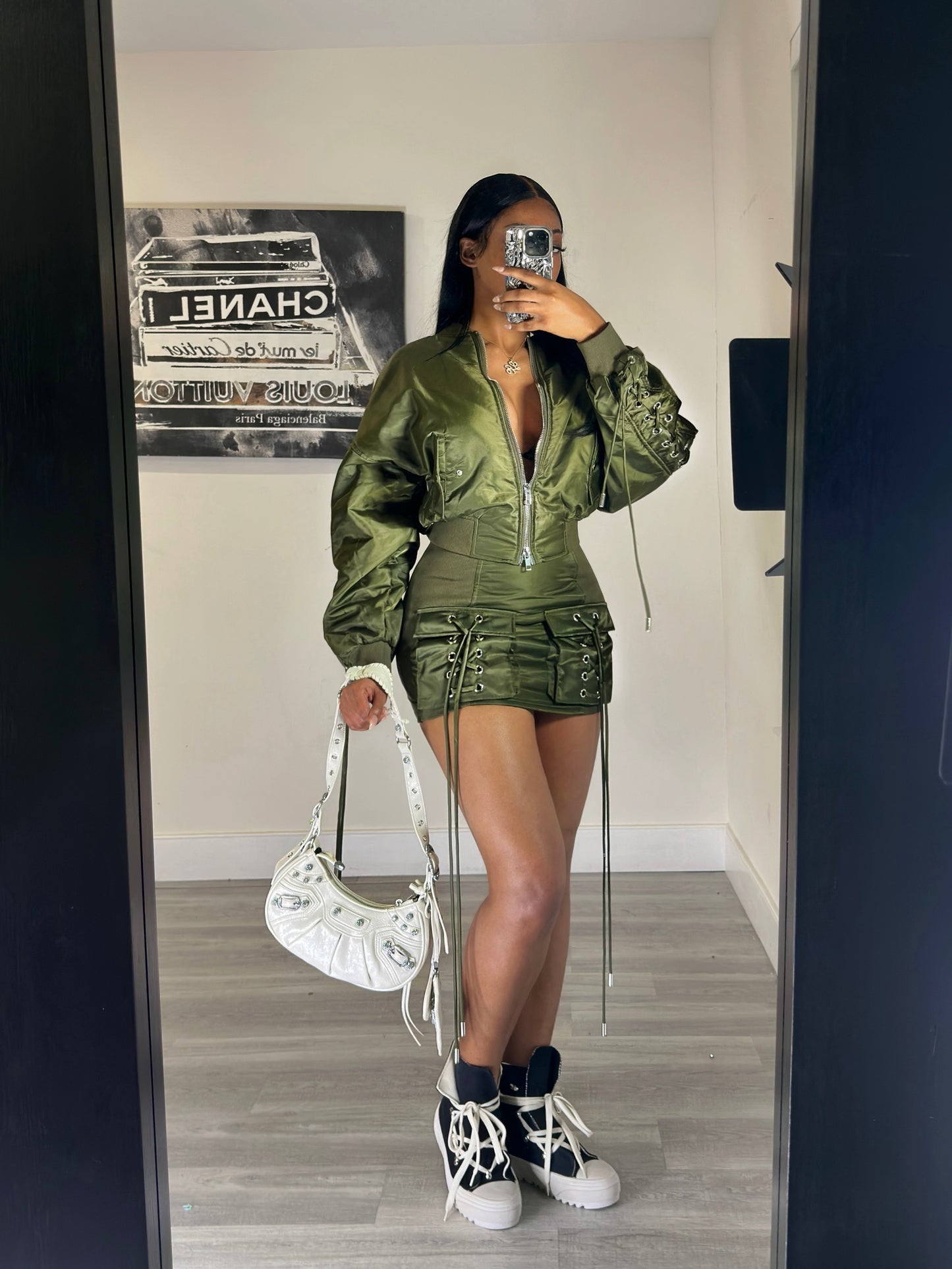 Lace Me Up Bomber Jacket
