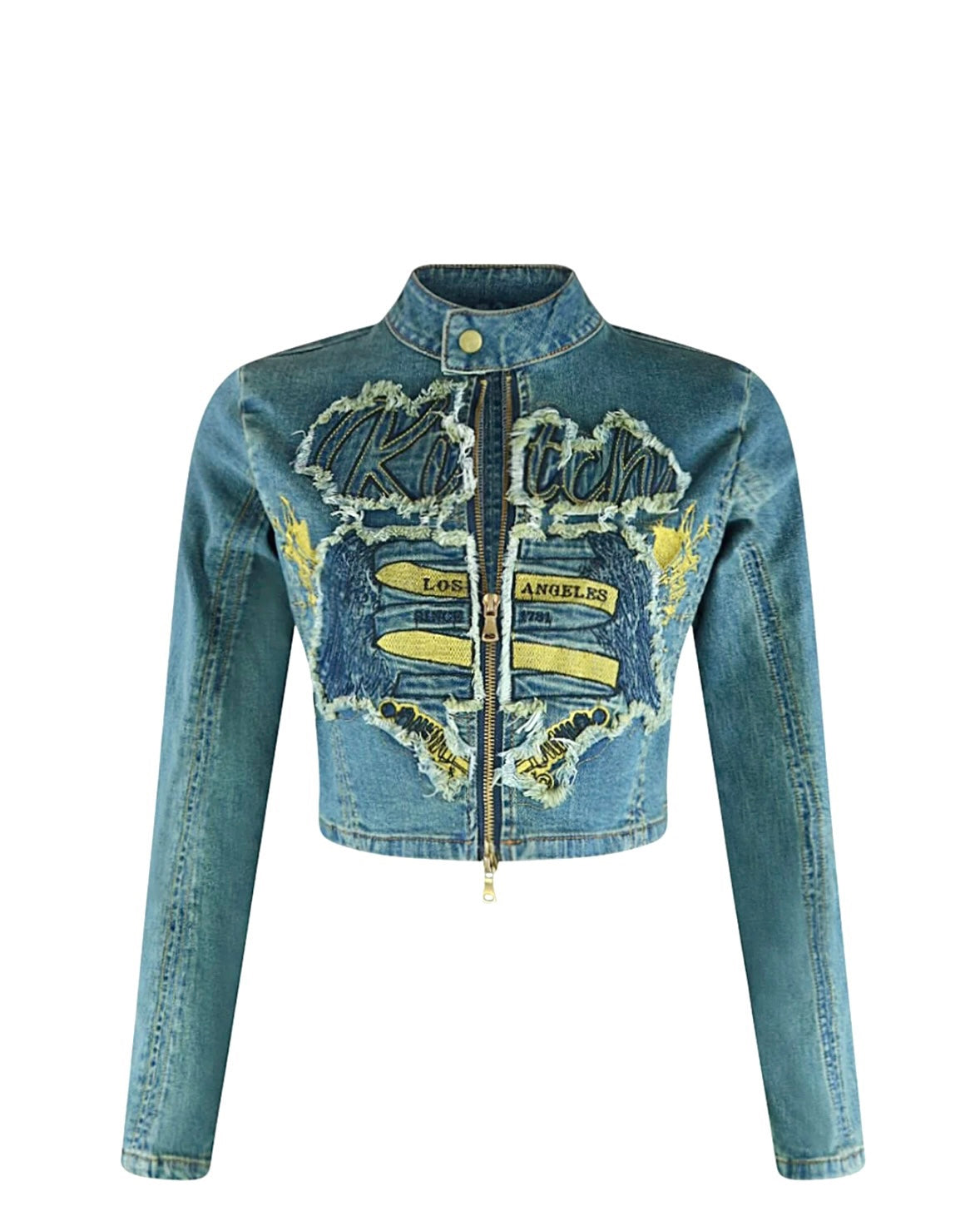 Wild Thoughts Denim Graphic Top
