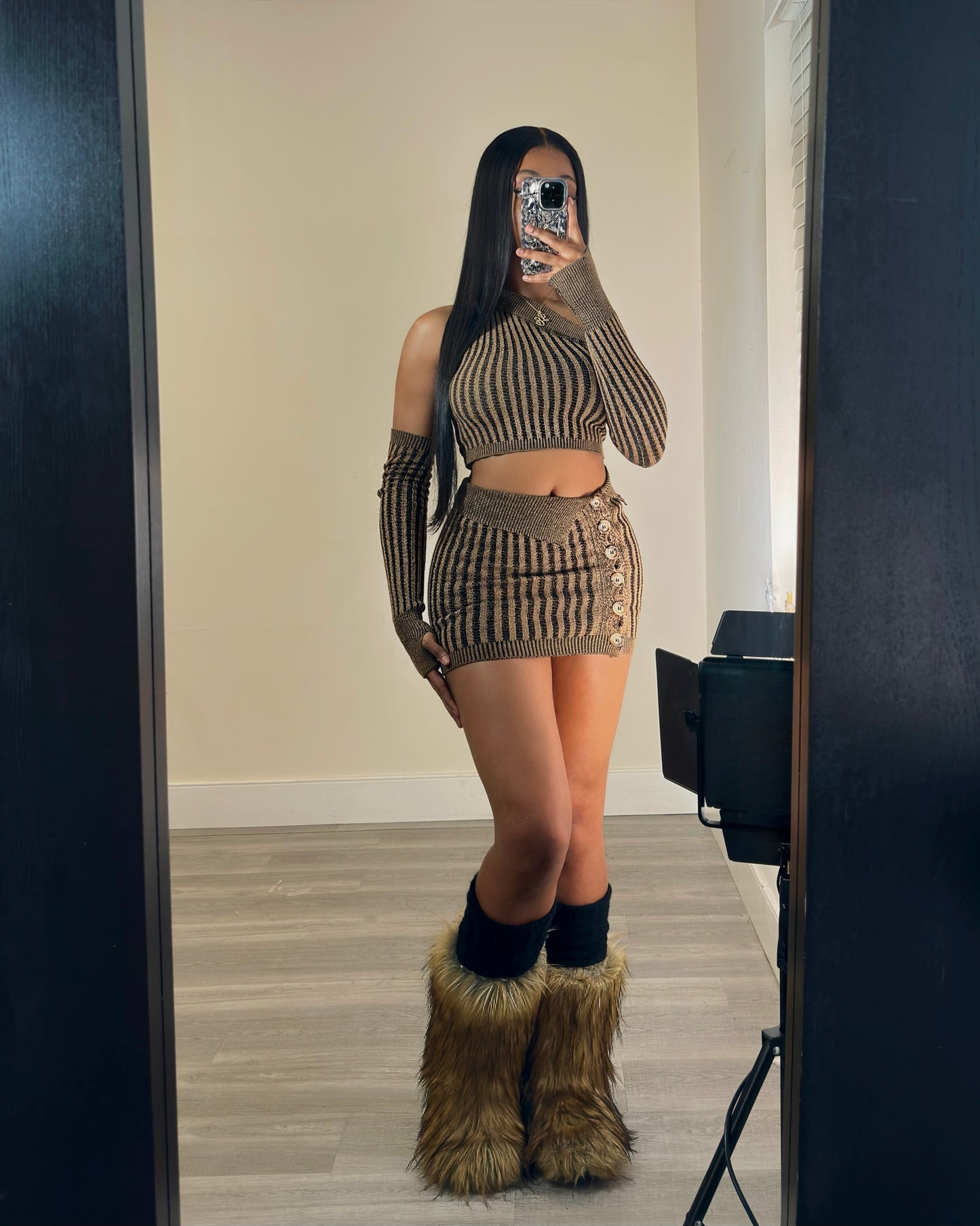 Chocolate Chip Knit Set