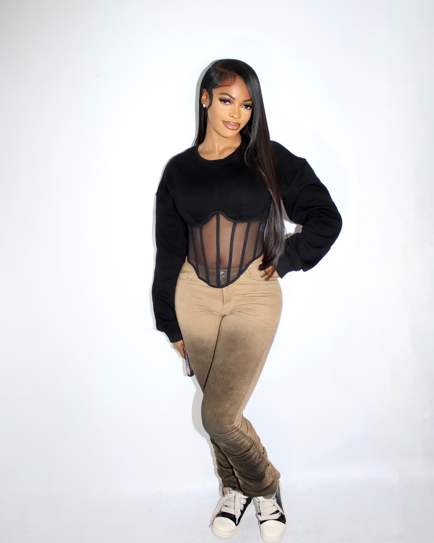Airbrushed Ruched Pants