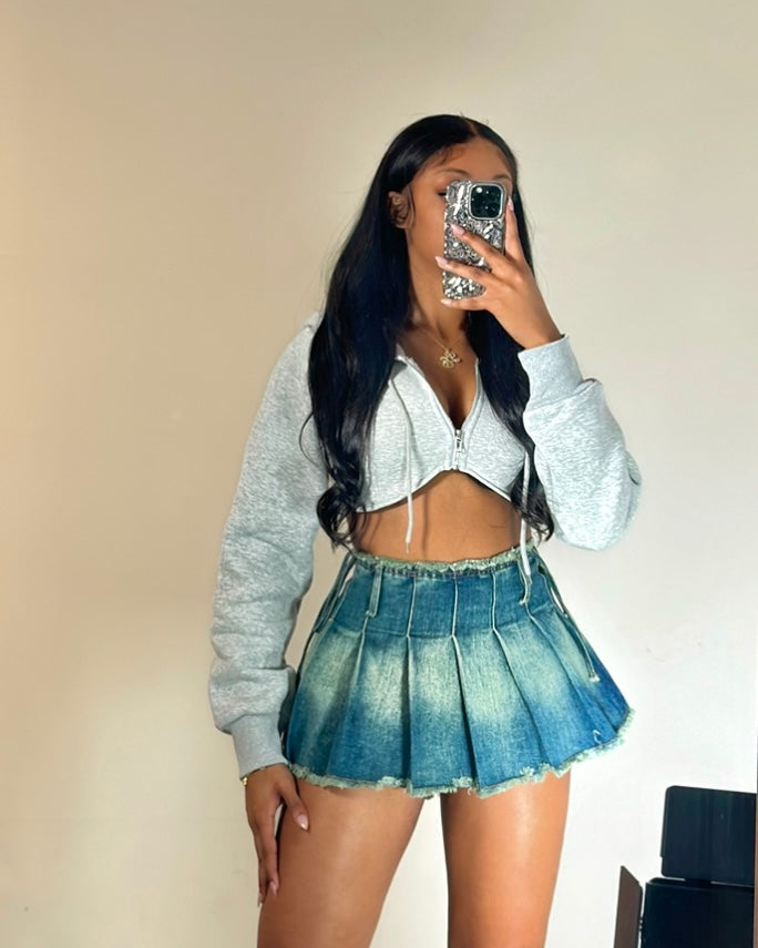 Underwire Cropped Hoodie