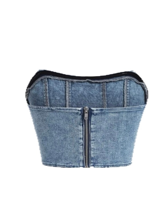 Denim Tube Top