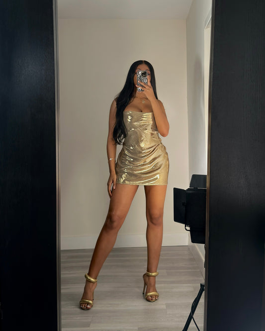 Golden Hour ￼Metallic Dress