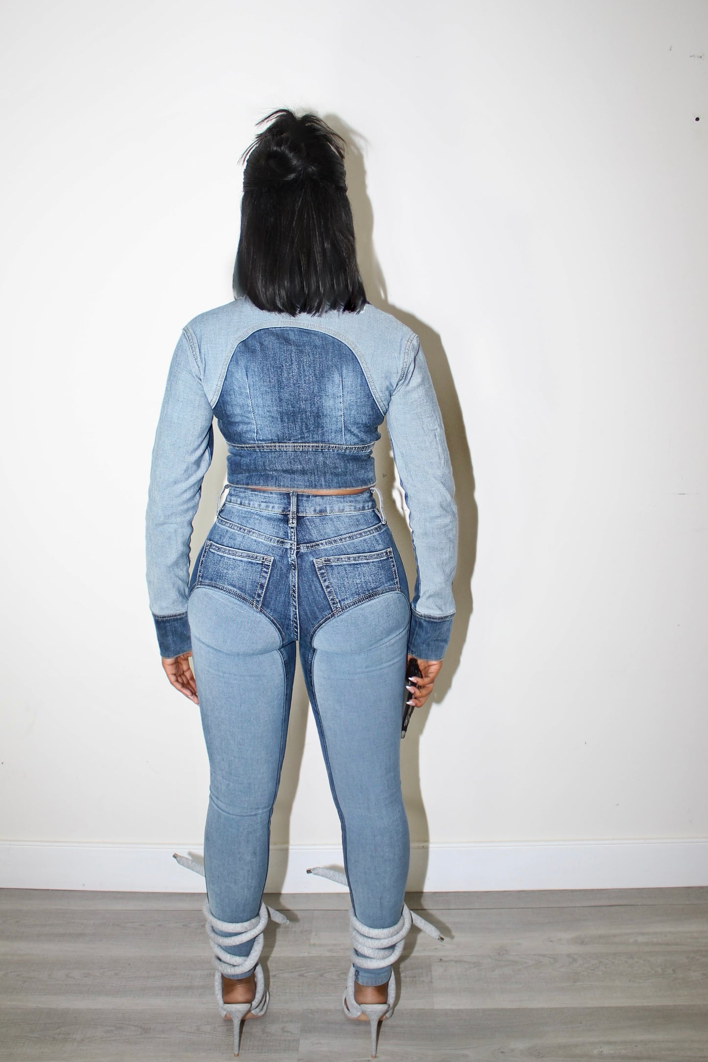 Moto Denim Jeans Set