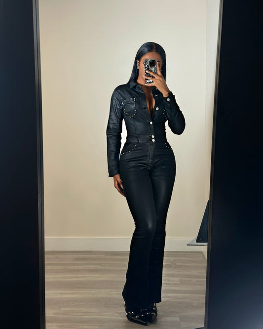 Never Miss Coated Jumpsuit