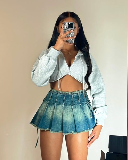 Underwire Cropped Hoodie