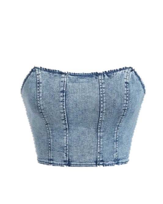 Denim Tube Top
