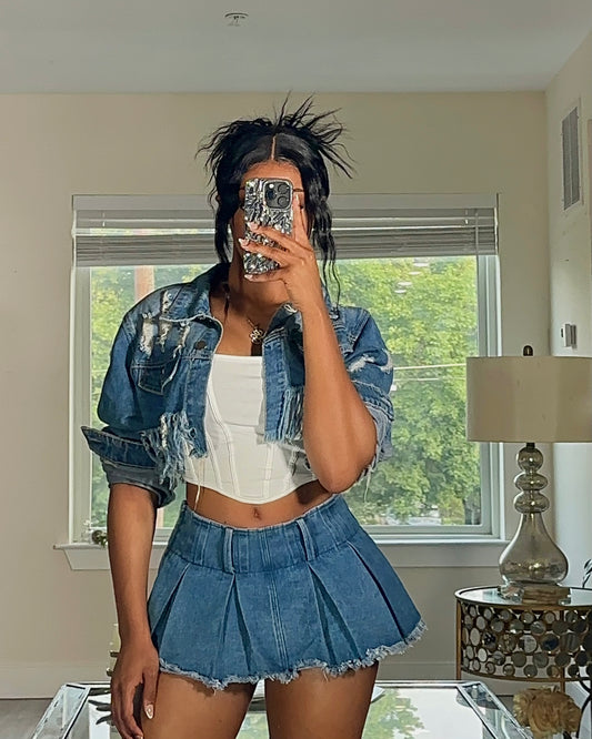 Denim Mini Skirt